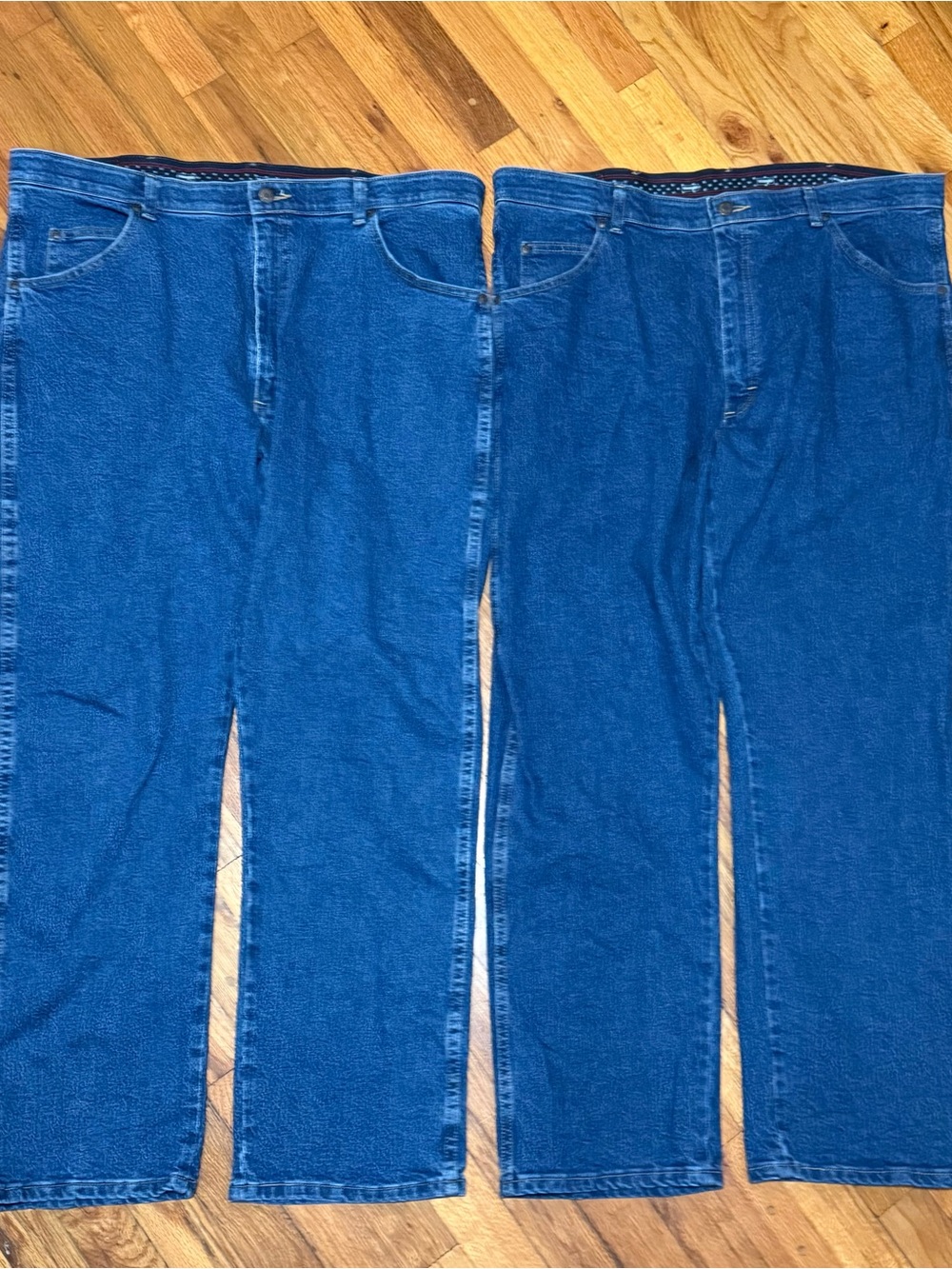 Wrangler Men's 10855WAQD Regular Fit Stretch 40x30 Blue Jeans Lot Of 2
